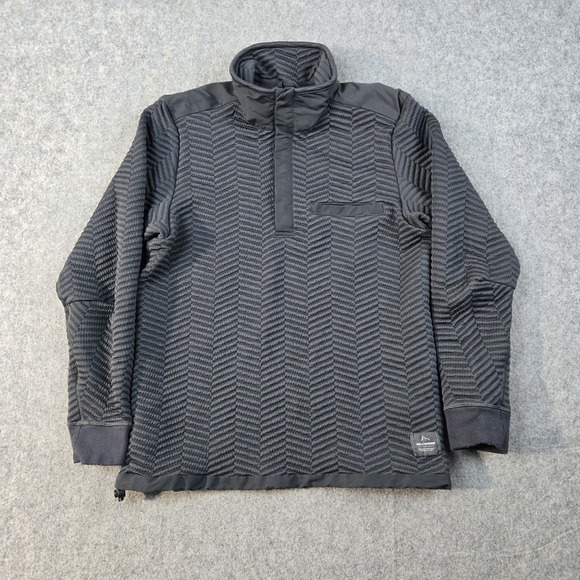 Helly Hansen Other - Helly Hansen Sweatshirt Mens Small Black Ebony Lillo‎ Snap Pullover Skiing